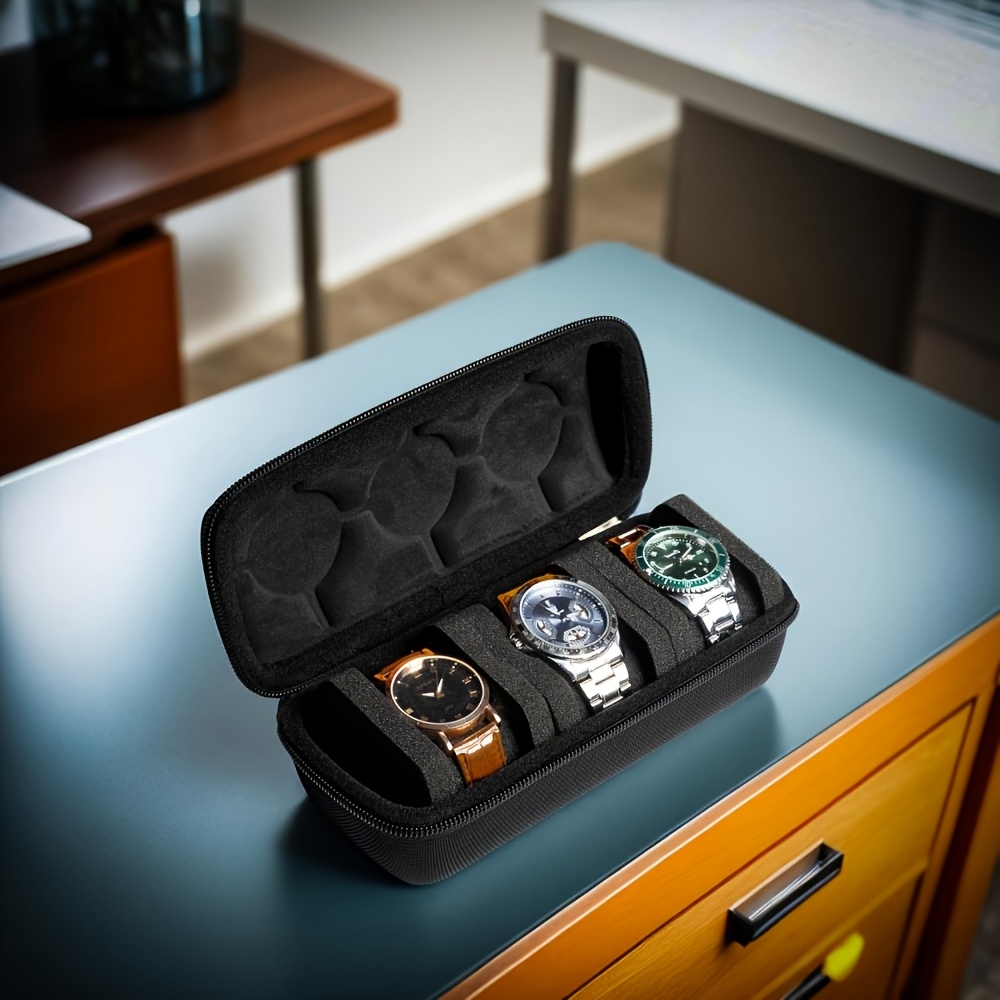 Luxury Watch Travel Case - 1/2 PC Luxury 3-slot Watch Travel