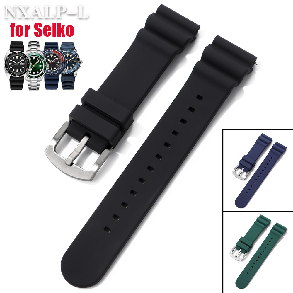 Seiko Watch Prospex - 20mm 22mm Silicone Watch Band for