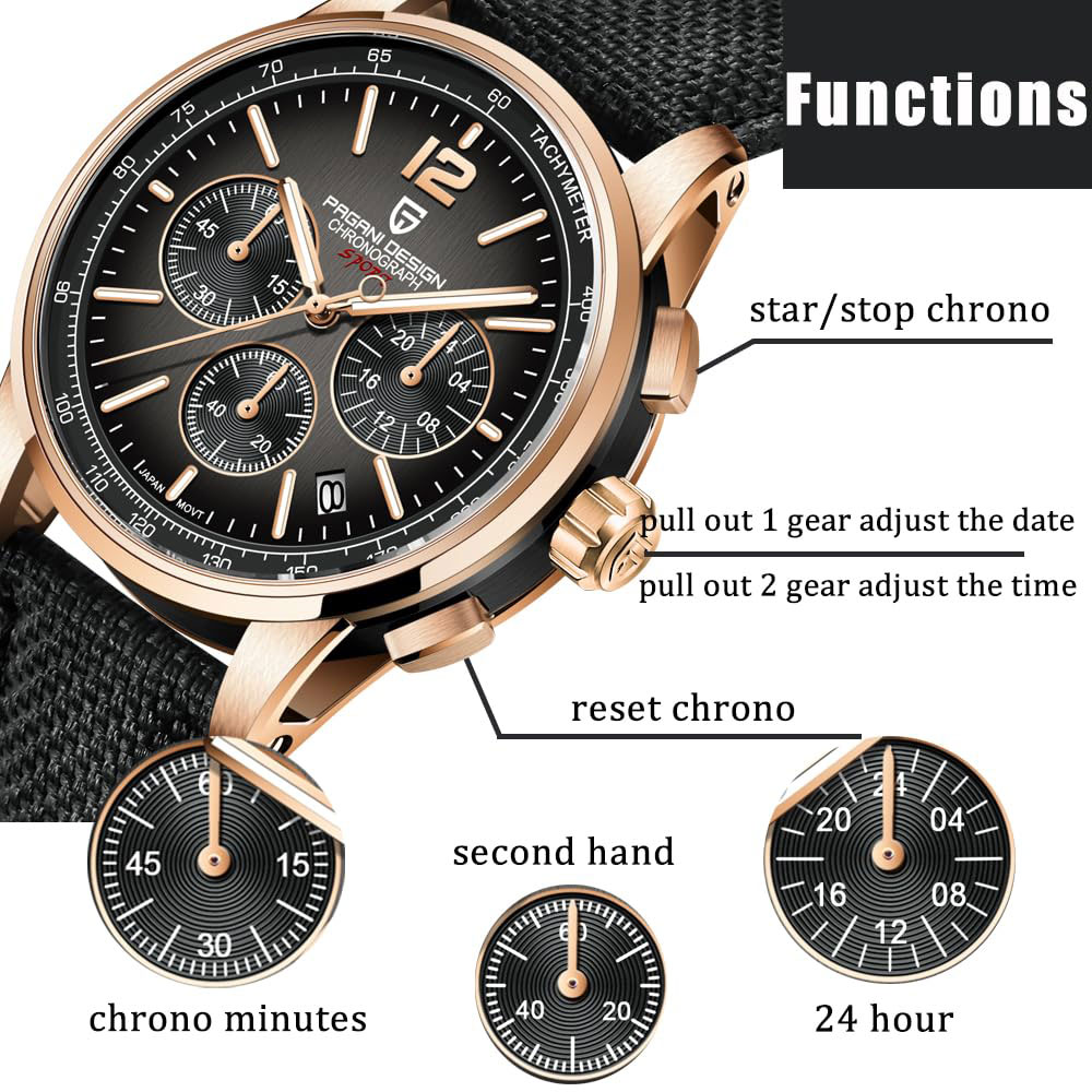Luxury Watch Brand - PAGANI DESIGN New Mens Watch 41mm