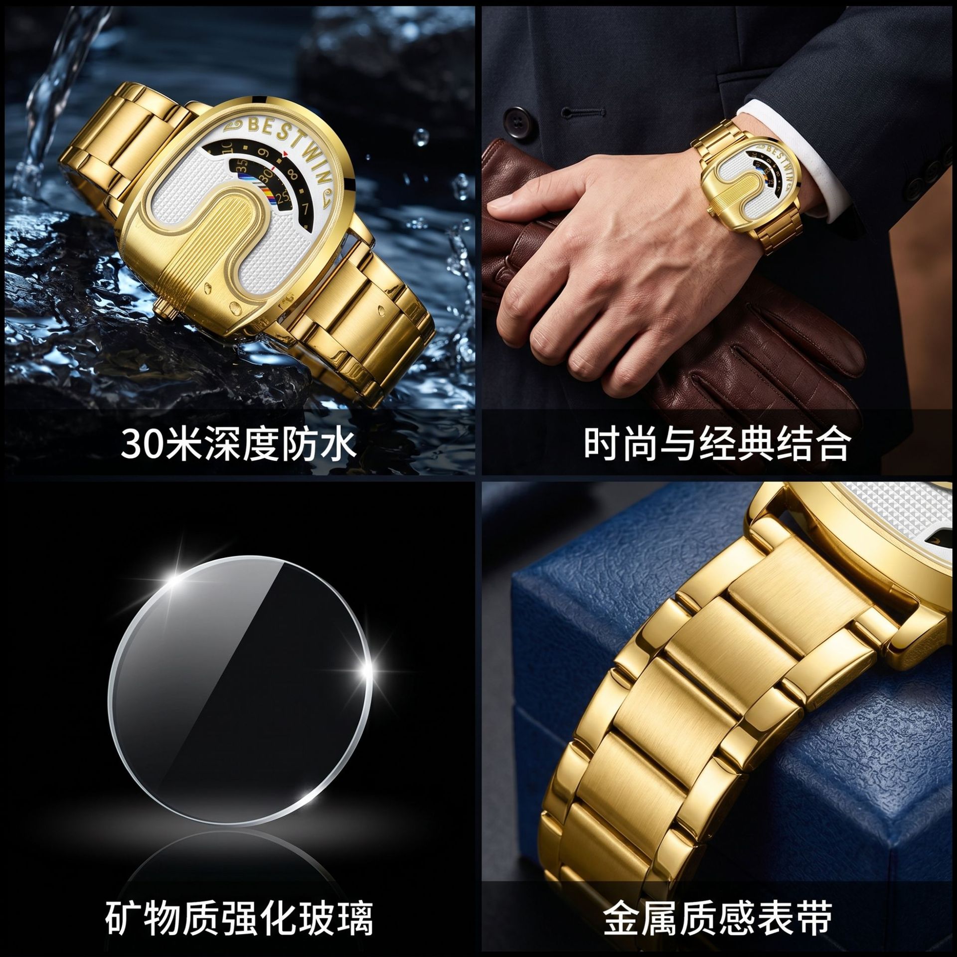 Gold Top Brand Luxury Men Watc - Luxury Watch Brand recension och pris