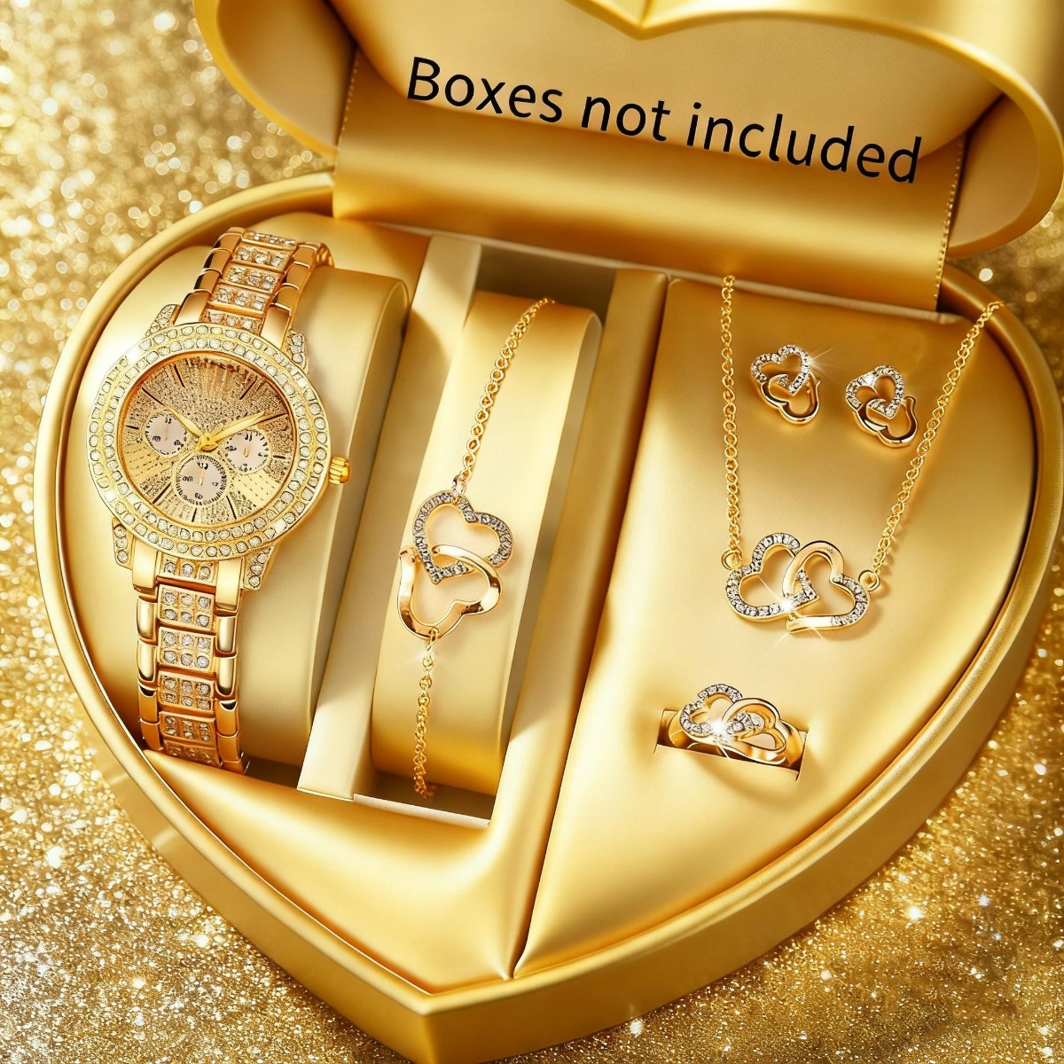 6PCS Luxury Rhinestone Women W - Luxury Watch Travel Case recension och pris