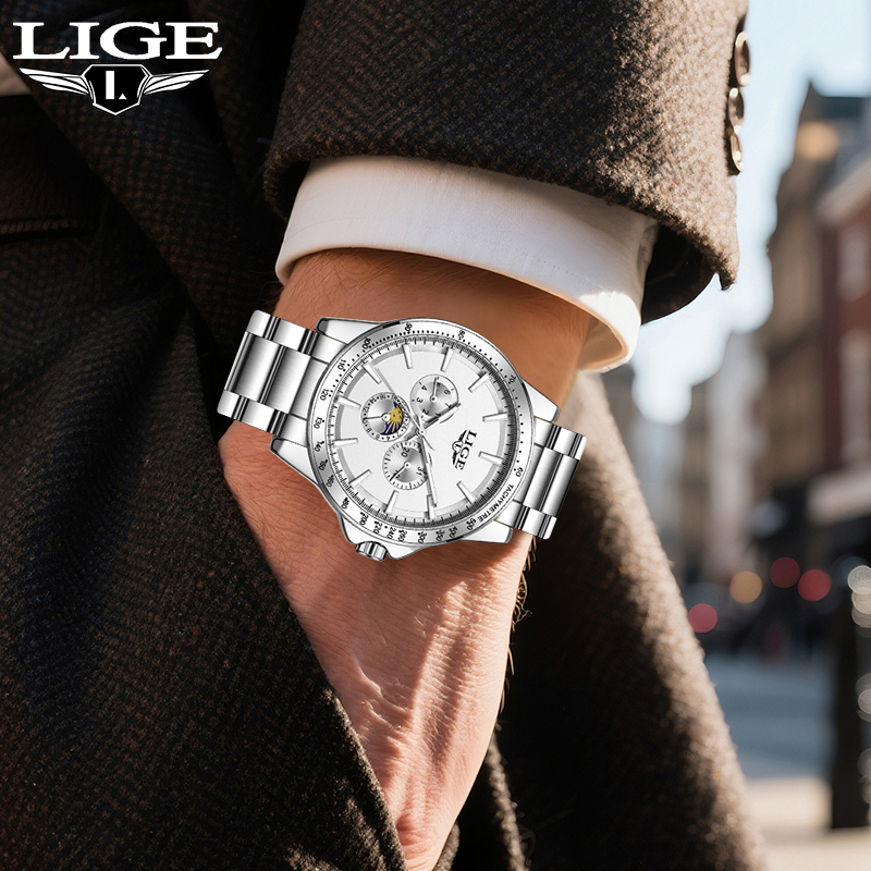 LIGE Top Brand Luxury Quartz M - Luxury Watch Brand recension och pris