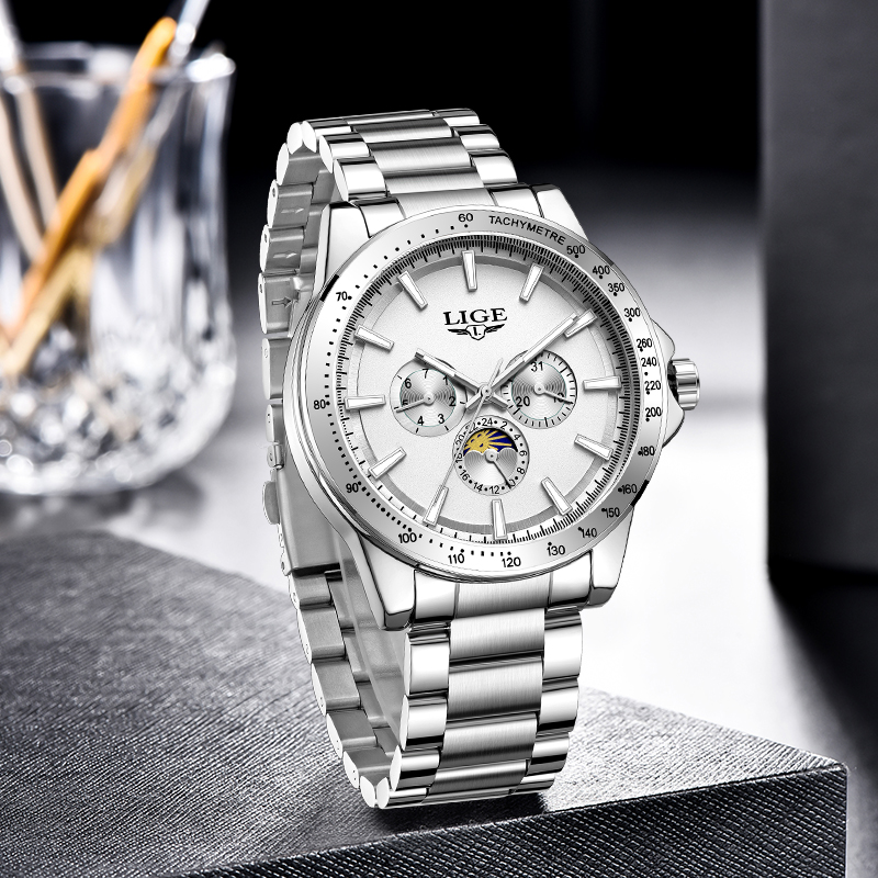 LIGE Top Brand Luxury Quartz M - Luxury Watch Brand recension och pris
