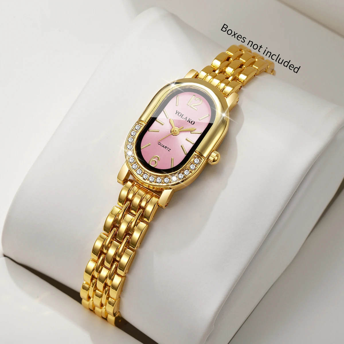 Luxury Rhinestone Women Quartz - Luxury Watch Travel Case recension och pris