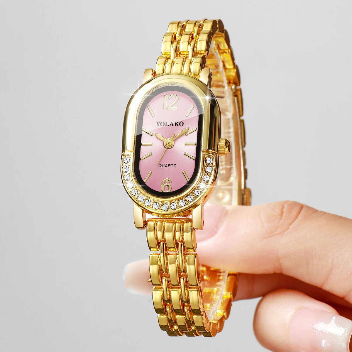Luxury Rhinestone Women Quartz - Luxury Watch Travel Case recension och pris