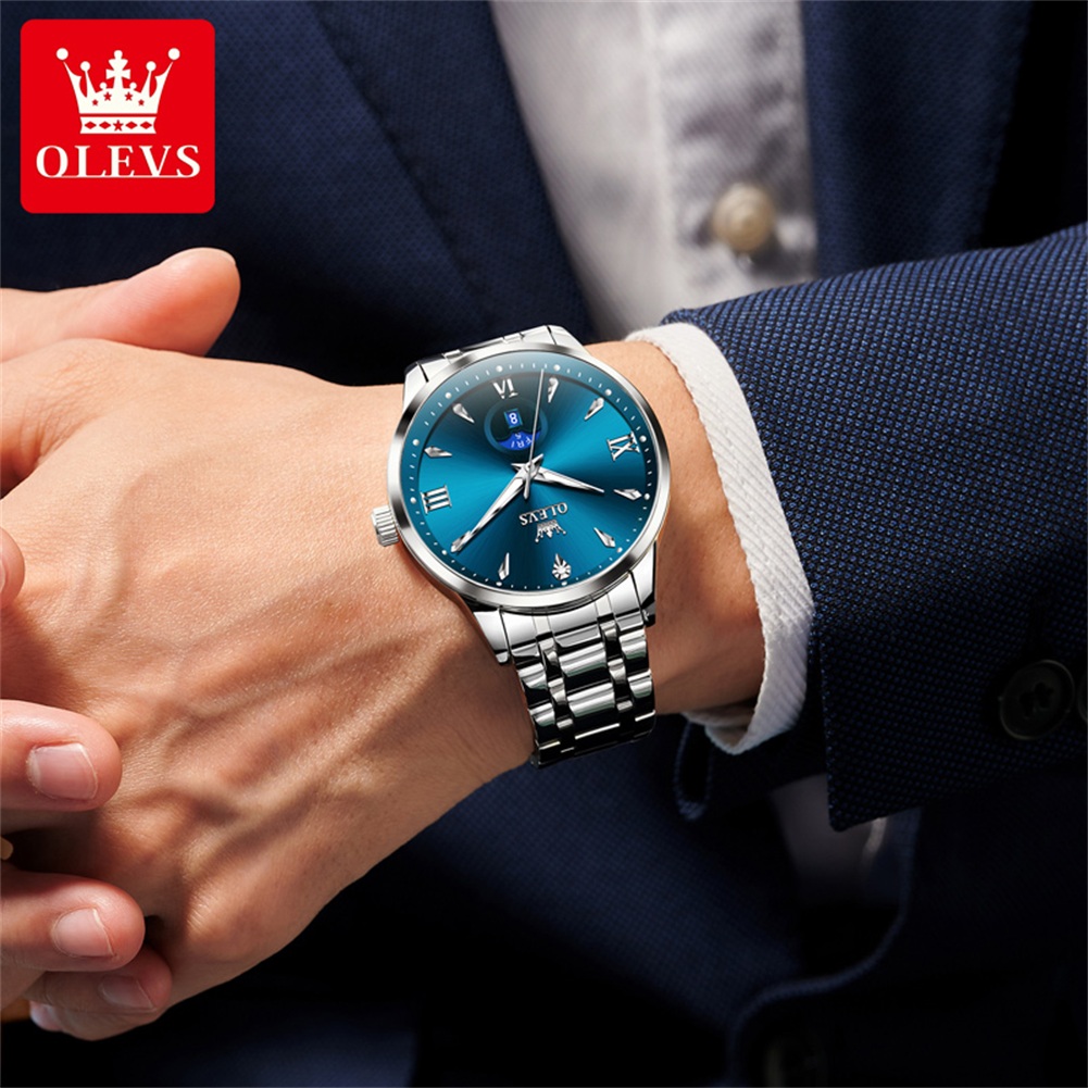 OLEVS Moon Phase men's watches - Luxury Watch Brand recension och pris