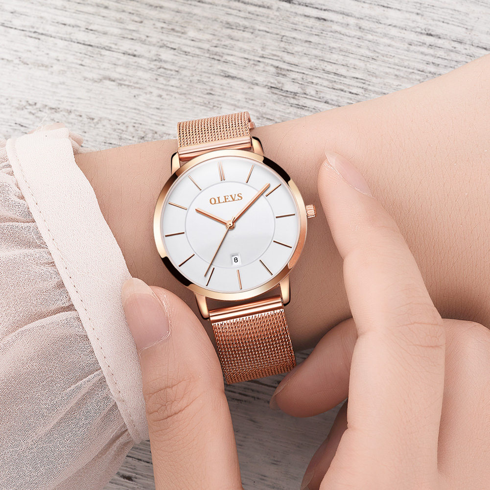 OLEVS Watches For Women Quartz - Luxury Watch Travel Case recension och pris