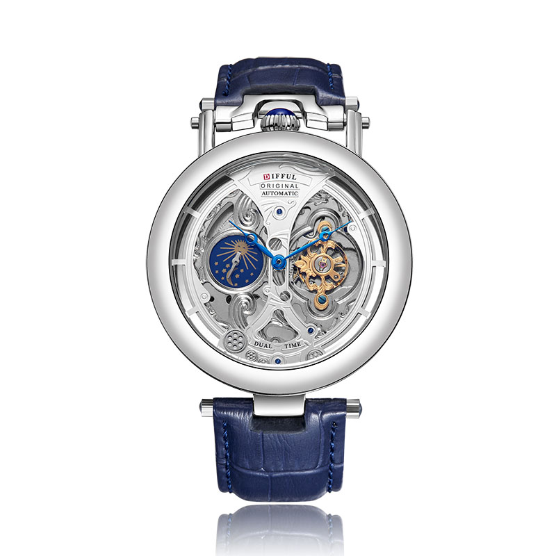DIFFUL Luxury Big Skeleton Dia - Tourbillon Movement Watch recension och pris