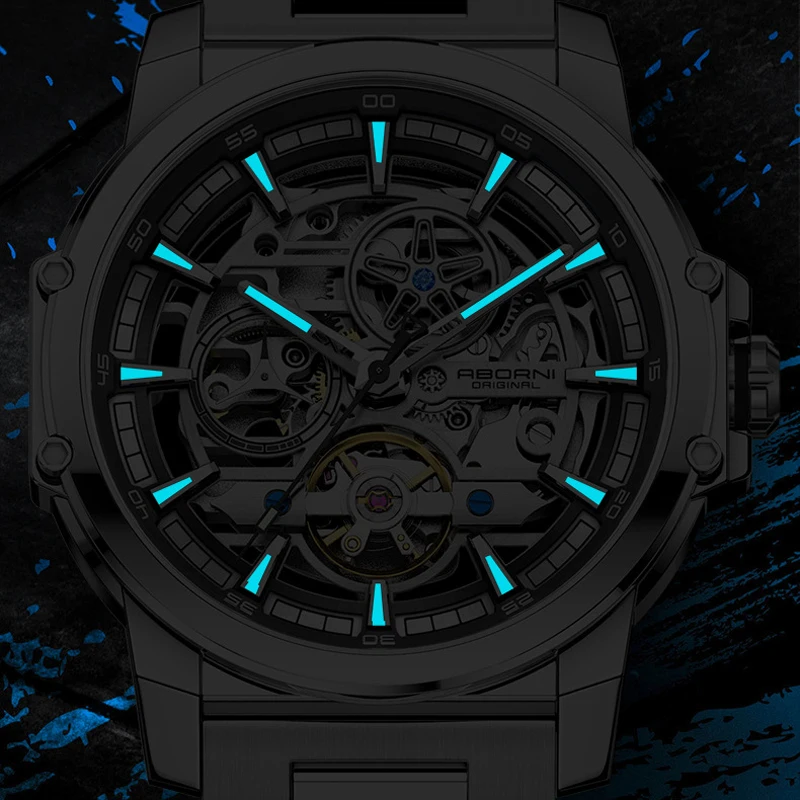 ABORNI 9039 Unique Design Skel - Tourbillon Movement Watch recension och pris