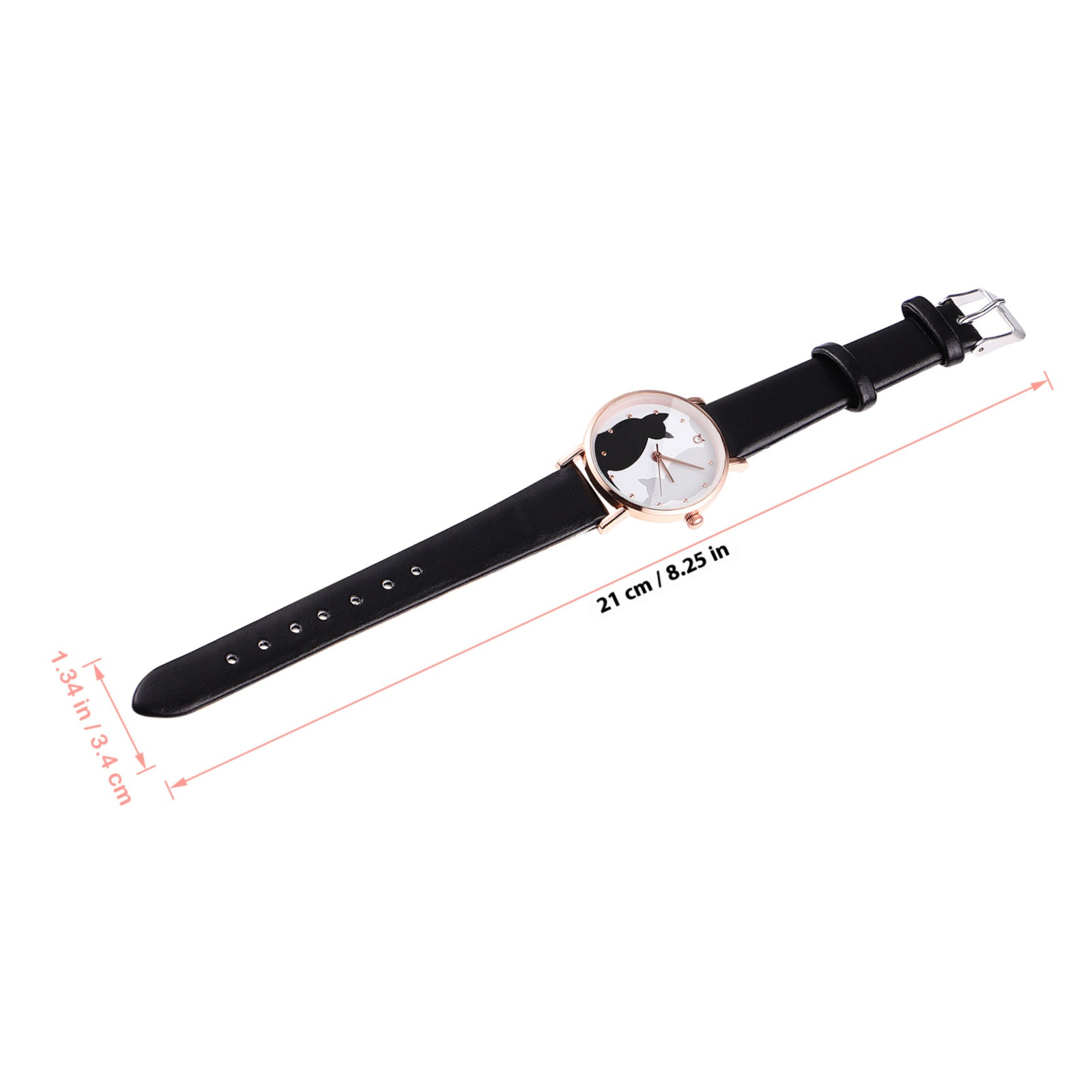 Lovely Cartoon Cat Kids Watch  - Luxury Watch Gold And Black recension och pris