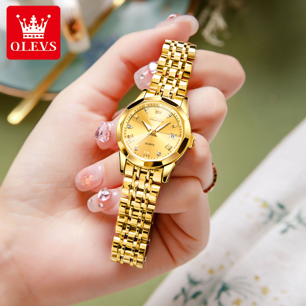 OLEVS Fashion Golden Watch for - Ladies Luxury Watch recension och pris