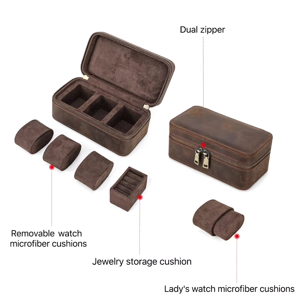 10/8/3/2 Grids Luxury Genuine  - Luxury Watch Travel Case recension och pris
