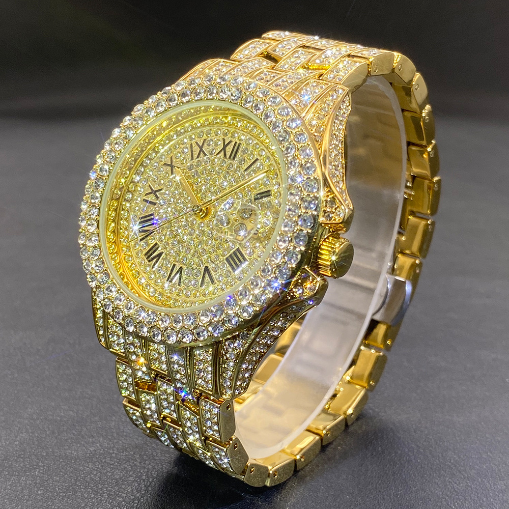 Big Gold Silver Black Wristwat - Luxury Watch Gold And Black recension och pris
