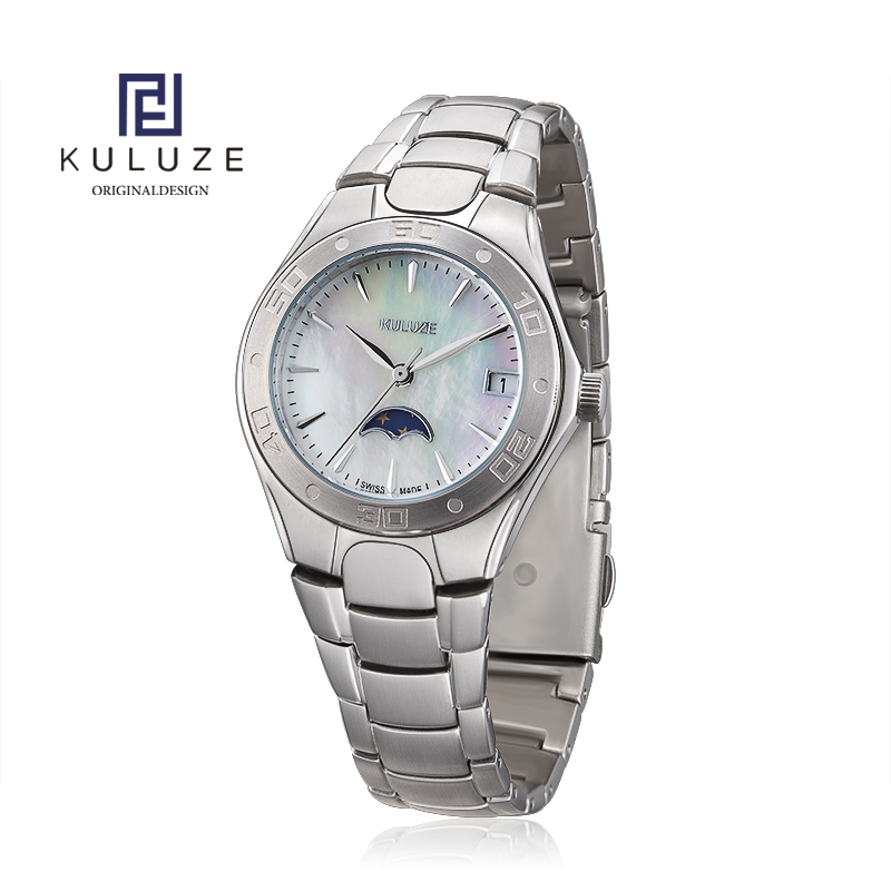 KULUZE Titanium Lady Watch Swi - Luxury Watch Moon Phase recension och pris